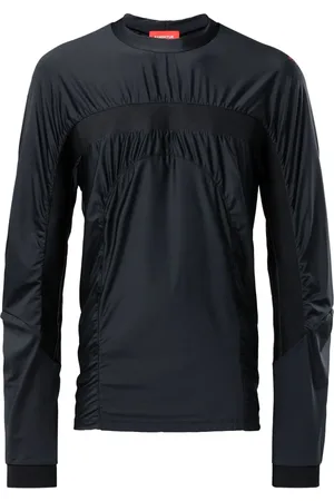 Reebok Panelled gathered long-sleeved T-shirt