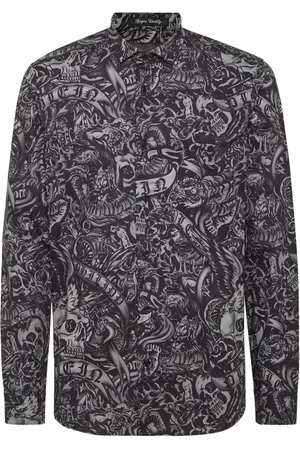 Philipp Plein Tattoo-print long-sleeve shirt