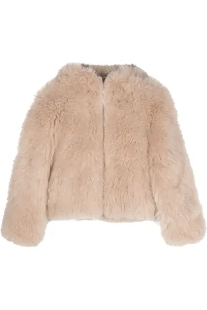 LISKA Fur-design cashmere hooded jacket