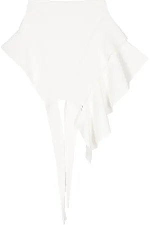 MUGLER Asymmetric knitted mini skirt