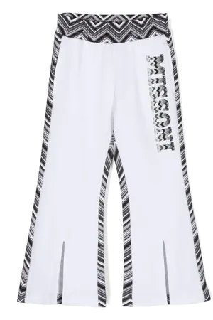 Missoni Logo-embroidered flared track pants