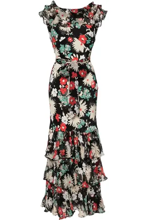 RIXO London Rio floral-print silk maxi dress