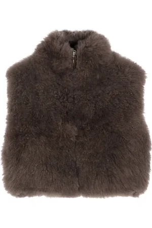 LISKA Fur-design cashmere gilet