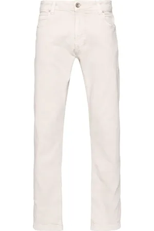 ELEVENTY Low-rise tapered jeans