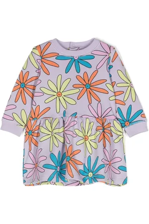Stella McCartney Floral-print cotton sweatshirt dress