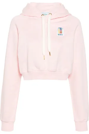 Casablanca Logo-patch cropped hoodie