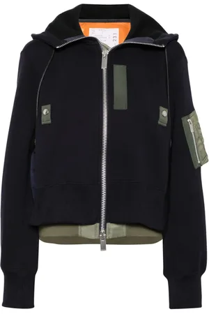 SACAI Panelled colour-block jacket