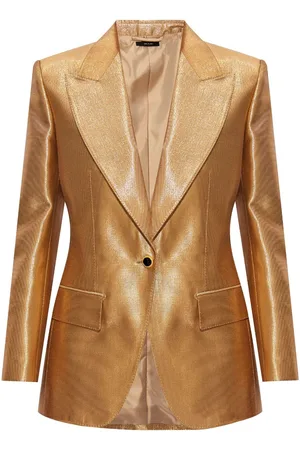Tom Ford Metallic-effect peak-lapels blazer