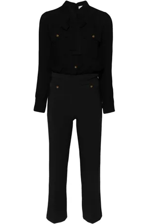 Elisabetta Franchi Scarf-detail crepe jumpsuit