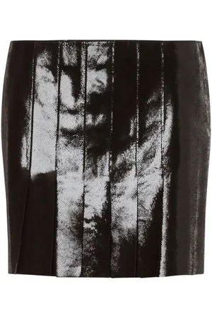 Alberta Ferretti High-shine pleated miniskirt