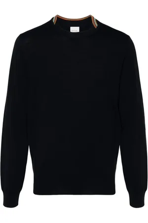 Paul Smith Stripe-trim merino jumper