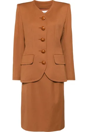 Saint Laurent 1990-2000 single-breasted skirt suit