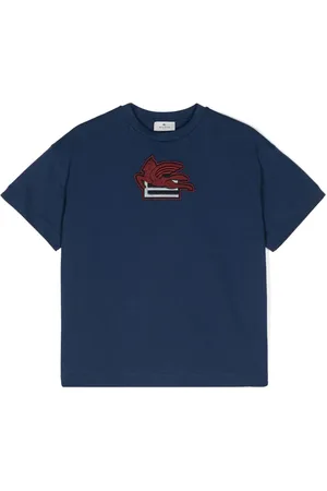 Etro Embroidered-Pegaso cotton T-shirt