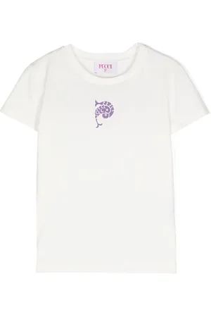 PUCCI Junior Logo-stamp cotton T-shirt
