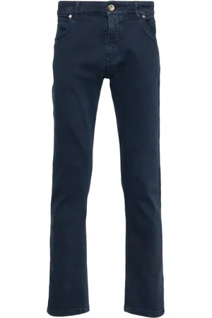 ELEVENTY Low-rise tapered jeans