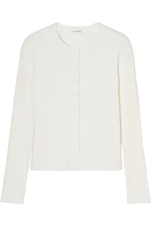 Closed Crew-neck ribbed-knit cardigan