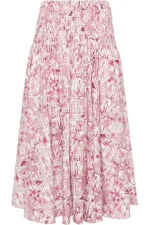 Maje Smocked-waist skirt
