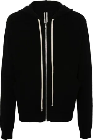 Rick Owens Fine-knit zip-up hoodie