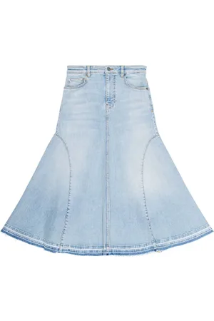 Ganni A-line denim skirt