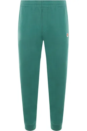 Maison Kitsuné Embroidered-logo cotton joggers