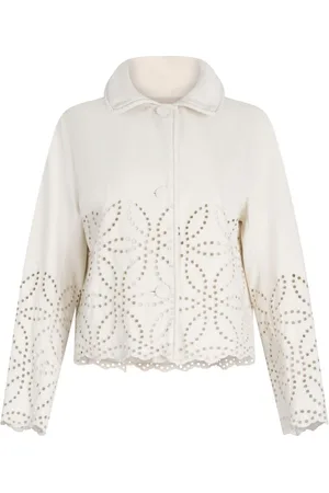 Silvia Tcherassi Belen eyelet-detail shirt jacket