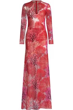 Silvia Tcherassi Enys coral-embroidered dress