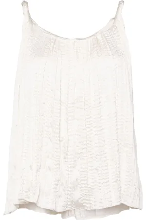 tout a coup Plissé-effect sleeveless blouse