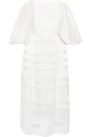 Saiid Kobeisy Striped off-shoulder dress