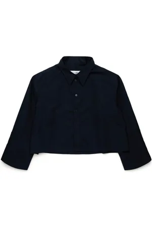 Maison Margiela Numbers-embroidered cotton shirt