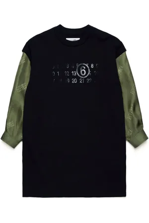 Maison Margiela Logo-print long-sleeve dress