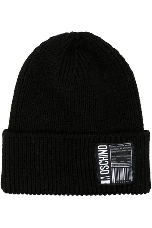 Moschino Logo-patch wool beanie