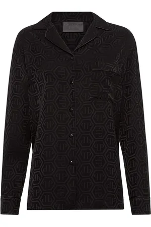 Philipp Plein Monogram-pattern long-sleeve shirt