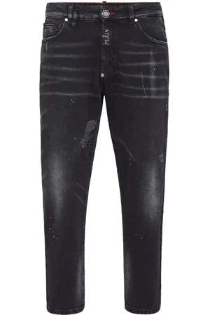 Philipp Plein Distressed-effect straight-leg jeans