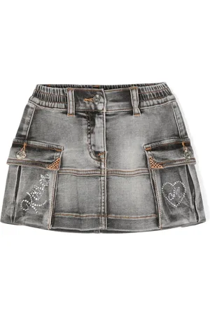 MONNALISA A-line denim miniskirt