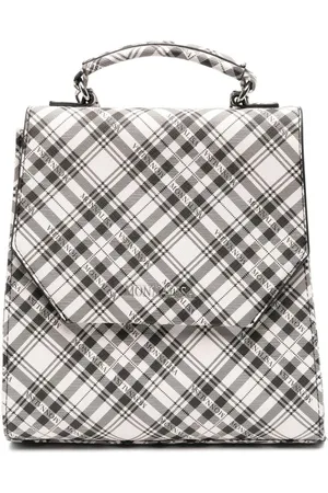 MONNALISA Tartan check-pattern backpack