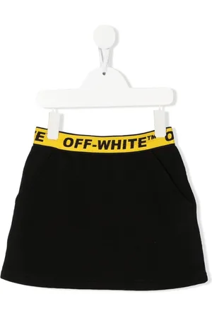 OFF-WHITE Logo-waistband cotton skirt