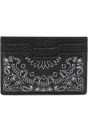 AMIRI Embroidered bandana-motif cardholder