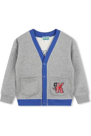 Kenzo Logo-appliqué cotton cardigan