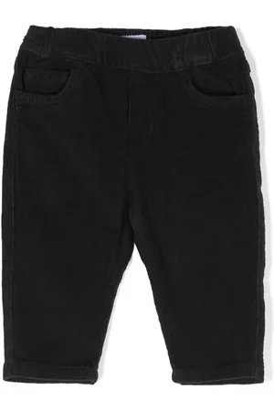 Emporio Armani Elasticated-waist corduroy trousers