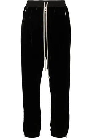 Rick Owens Drop-crotch velour track pants
