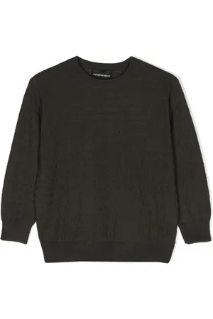 Emporio Armani Logo-intarsia crew-neck jumper