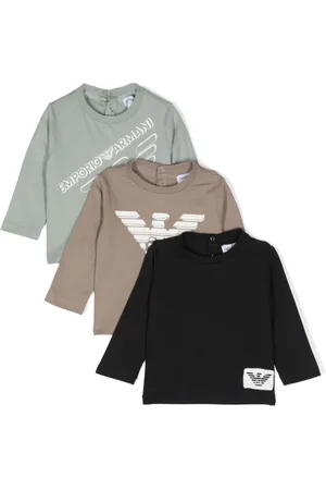 Emporio Armani Logo-print cotton T-shirts (pack of three)