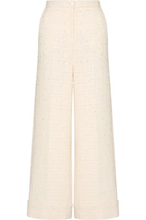 VALENTINO GARAVANI Turn-up hem wide-leg trousers