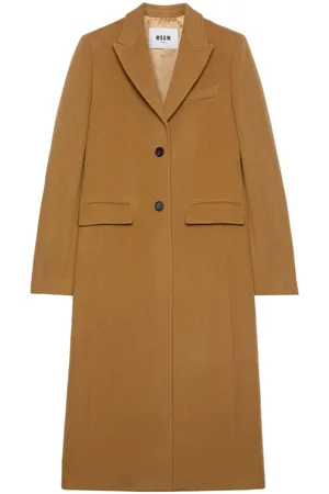 Msgm Notched-lapel button-fastening coat