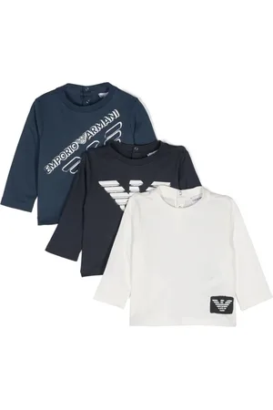 Emporio Armani Logo-print cotton T-shirts (pack of three)