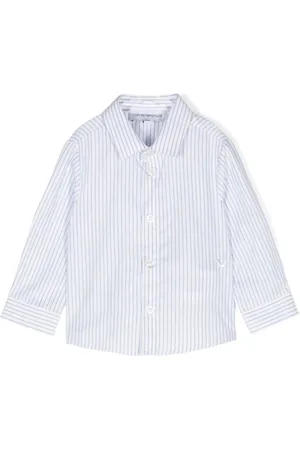 Emporio Armani Logo-embroidered striped shirt