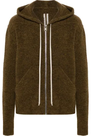 Rick Owens Drop-shoulder zipped hoodie