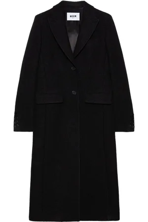 Msgm Logo-patch peak-lapel coat