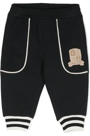 Emporio Armani Logo-patch cotton track pants