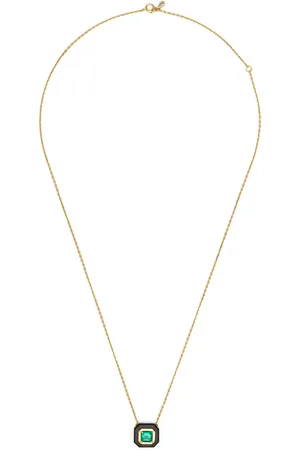 Sauer 18kt yellow Frame multi-stone necklace